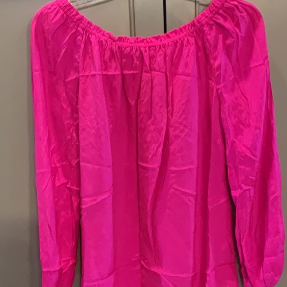Alice & Trixie xs 100% silk hot pink blouse - Picture 3 of 4